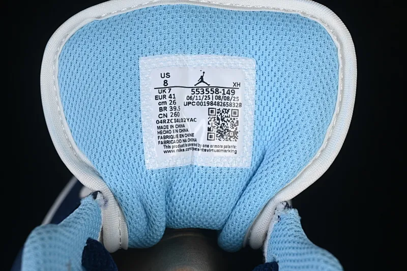 All categories Air Jordan Jordan series basketball shoes Air Jordan 1 Low G version pure original Air Jordan 1 Low AJ1 Joe 1 blue white black hook low-top cultural casual sneakers 553558-149